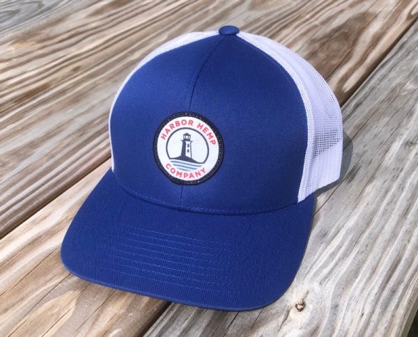 Harbor Hemp blue and white hat