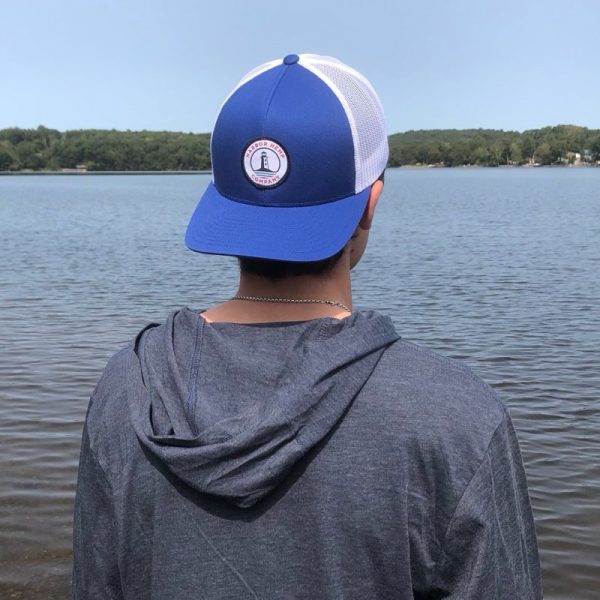 Harbor Hemp blue and white hat